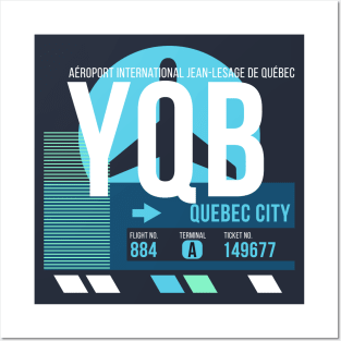 Quebec City (YQB) Airport // Sunset Baggage Tag Posters and Art
